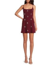Gianni Bini Mika Crepe Square Neck Sleeveless Jewel A-Line Dress Dillardx27s at Dillards