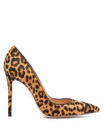 Gianvito 100 leopard-print calf-hair pumps at Matches