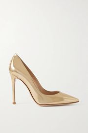 Gianvito 105 Metallic Leather Pumps by Gianvito Rossi at Net A Porter