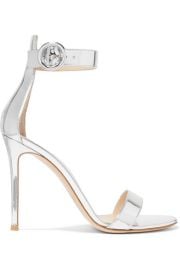 Gianvito Rossi - Portofino 105 metallic leather sandals at Net A Porter