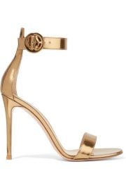 Gianvito Rossi - Portofino 105 metallic leather sandals at Net A Porter