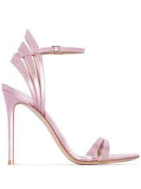 Gianvito Rossi 115mm Metallic Leather Sandals - Farfetch at Farfetch