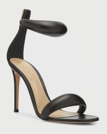 Gianvito Rossi Bijoux Puffy Napa Ankle Cuff High Heel Sandals at Neiman Marcus