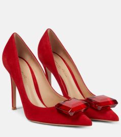 Gianvito Rossi Jaipur 105 embellished suede pumps at Mytheresa