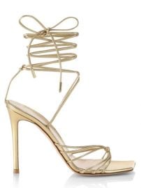 Gianvito Rossi Metallic Leather Sandals  SaksFifthAvenue at Saks Fifth Avenue