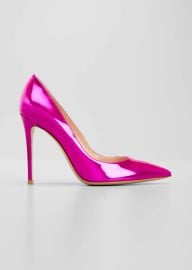 Gianvito Rossi Mirror Calfskin Stiletto Pumps - at Bergdorf Goodman