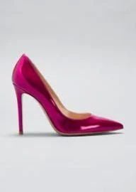 Gianvito Rossi Mirror Calfskin Stiletto Pumps - at Bergdorf Goodman