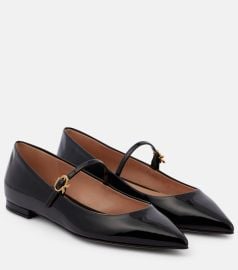 Gianvito Rossi Ribbon Patent Leather Ballet Flats at Mytheresa