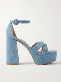 Gianvito Rossi Sheridan 110 denim platform sandals at Net a Porter