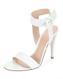 Gianvito Rossi Smooth Leather Ankle-Wrap Sandal at Neiman Marcus