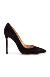 Gianvito Rossi Suede Gianvito Pumps in Black  FWRD at Forward