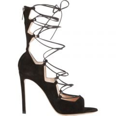 Gianvito Rossi Suede Lace-Up Sandals at Barneys