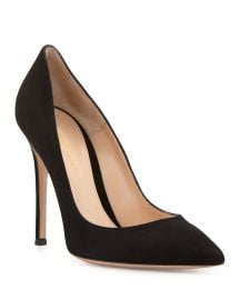 Gianvito Rossi Suede Point-Toe Pump at Neiman Marcus