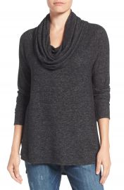 Gibson Convertible Neckline Cozy Fleece Tunic at Nordstrom