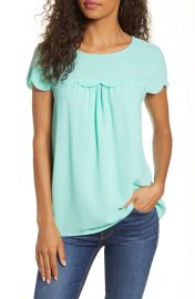 Gibson x Fall Refresh Fancy Ashley Woven Scallop Top at Nordstrom