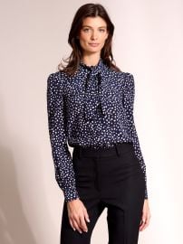 Gilber Gilmore Pussy Bow Blouse In Silk at Gilber Gilmore