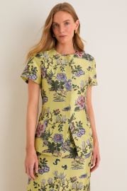 Gilded Chinoiserie Jacquard Short Sleeve Duke Top Tuckernuck at Tuckernuck