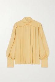 Gilia pleated silk crepe de chine blouse at Net a Porter