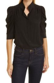 Gillian Puff Sleeve Silk Blouse at Nordstrom