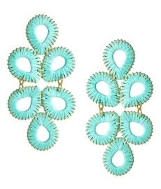 Ginger Raffia Teardrop Dangle Earrings Lisi Lerch at Lisi Lerch