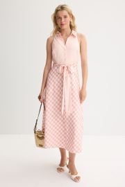 Gingham Halter Midi Dress by Badgley Mischka Rent the Runway at Rent the Runway
