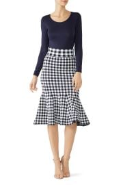 Gingham Knit Trumpet Skirt by SIMKHAI Rent the Runway at Rent the Runway