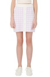 Gingham Lace Miniskirt at Nordstrom