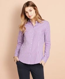 Gingham Stretch Cotton Poplin Shirt at Brooks Brothers