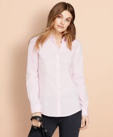 Gingham Stretch Cotton Poplin Shirt at Brooks Brothers