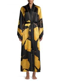 Gingko Floral Silk Robe by Josie Natori at Saks Off 5th