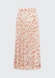 Ginkgo-Print Pleated Midi Skirt at Bergdorf Goodman