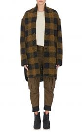 Gino Checked Wool-Blend Coat at Barneys