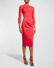 Giorgio Armani Keyhole Midi Dress at Neiman Marcus