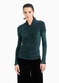 Giorgio Armani Knitted Top in Green at Armani