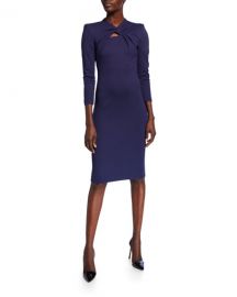 Giorgio Armani Milano Jersey Knotted-Neck Bodycon Dress at Neiman Marcus