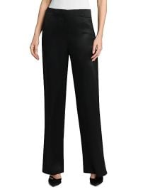 Giorgio Armani Silk Straight Leg Pants at Saks Fifth Avenue