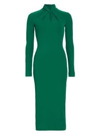 Giorgio Armani Twisted Neck Jersey Midi Dress at Saks Fifth Avenue