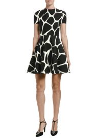 Giraffe Crepe Couture A-Line Dress at Bergdorf Goodman