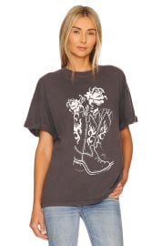 Girl Dangerous Boots Roses Tee at Revolve