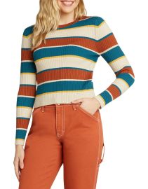 Girl Juniors Striped Rib Crew Sweater -  US at Dickies