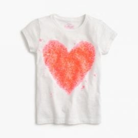 Girls  Splatter Sequin Heart T-Shirt at J. Crew