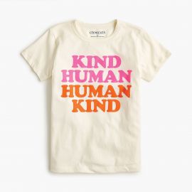 Girls  x27   quot human kind quot  T-shirt at J. Crew