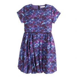 Girls Bubble Hem Dress in Violet Floral at J. Crew