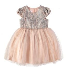 Girls Jacquard Tulle Party Dress at Macys