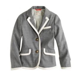 Girls schoolboy blazer in tipped flannel at J. Crew