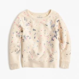 Girls splatter paint sweatshirt at J. Crew