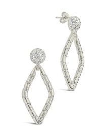 Gisele Cubic Zirconia Drop Stud Earrings at Sterling Forever