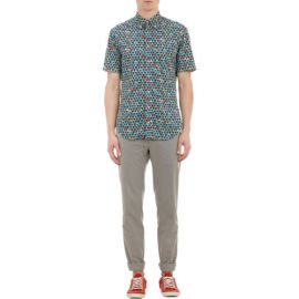 Gitman Vintage Geometric Tipi-Print Short-Sleeve Shirt at Barneys