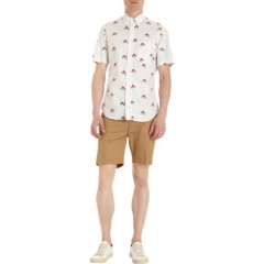 Gitman Vintage Snow Leopard Short Sleeve Button Down at Barneys