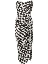 Giuseppe Di Morabito Houndstooth Print Ruched Dress - Farfetch at Farfetch